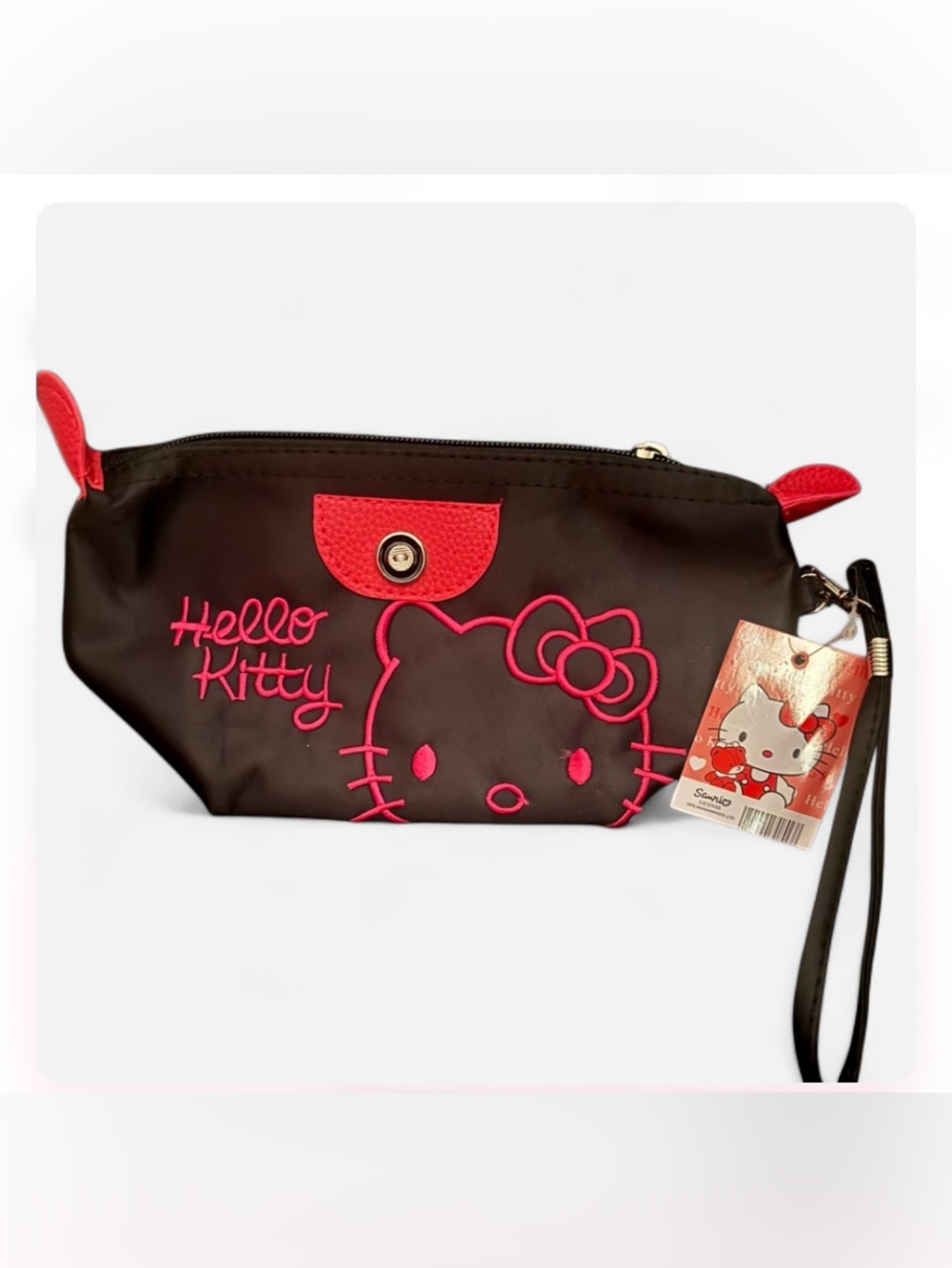 Sanrio Black and Red Hello Kitty Cosmetic Bag